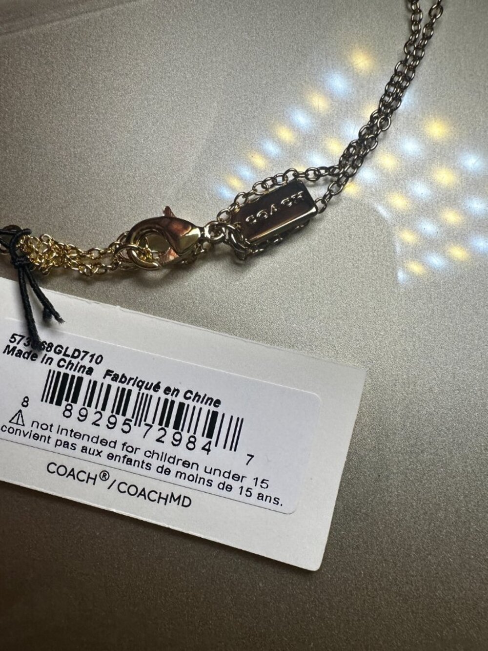 COACH "C" Heart pendant necklace NWT - Picture 6 of 6